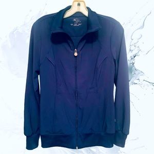 Brand New! Women’s Cherokee Infinity Fitted Zip Up Scrub Jacket - Small, Navy